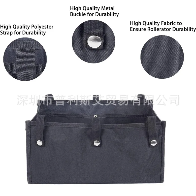 Bolsa de Almacenamiento para Silla de Ruedas, Debajo de la Ayuda para Caminar, Gran Capacidad, Bolsa de Almacenamiento Colgante para Asiento de Silla de Ruedas