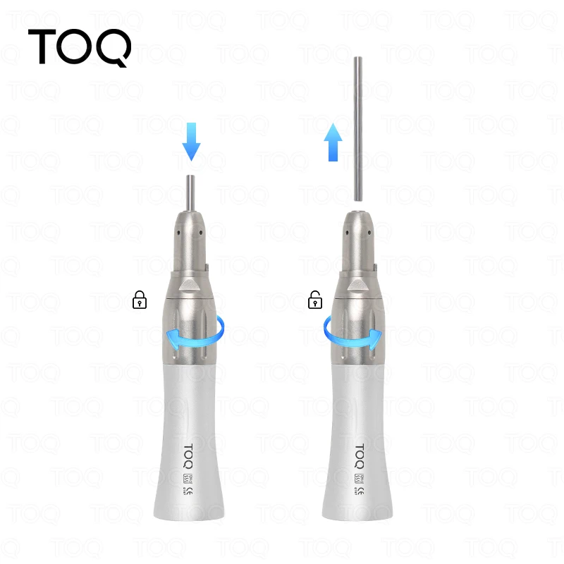 Pieza de mano recta Dental 1:1, traje de cono de nariz recta de baja velocidad para fresas de ø2,35mm, herramienta de dentista con pulverizador de agua externo tipo E