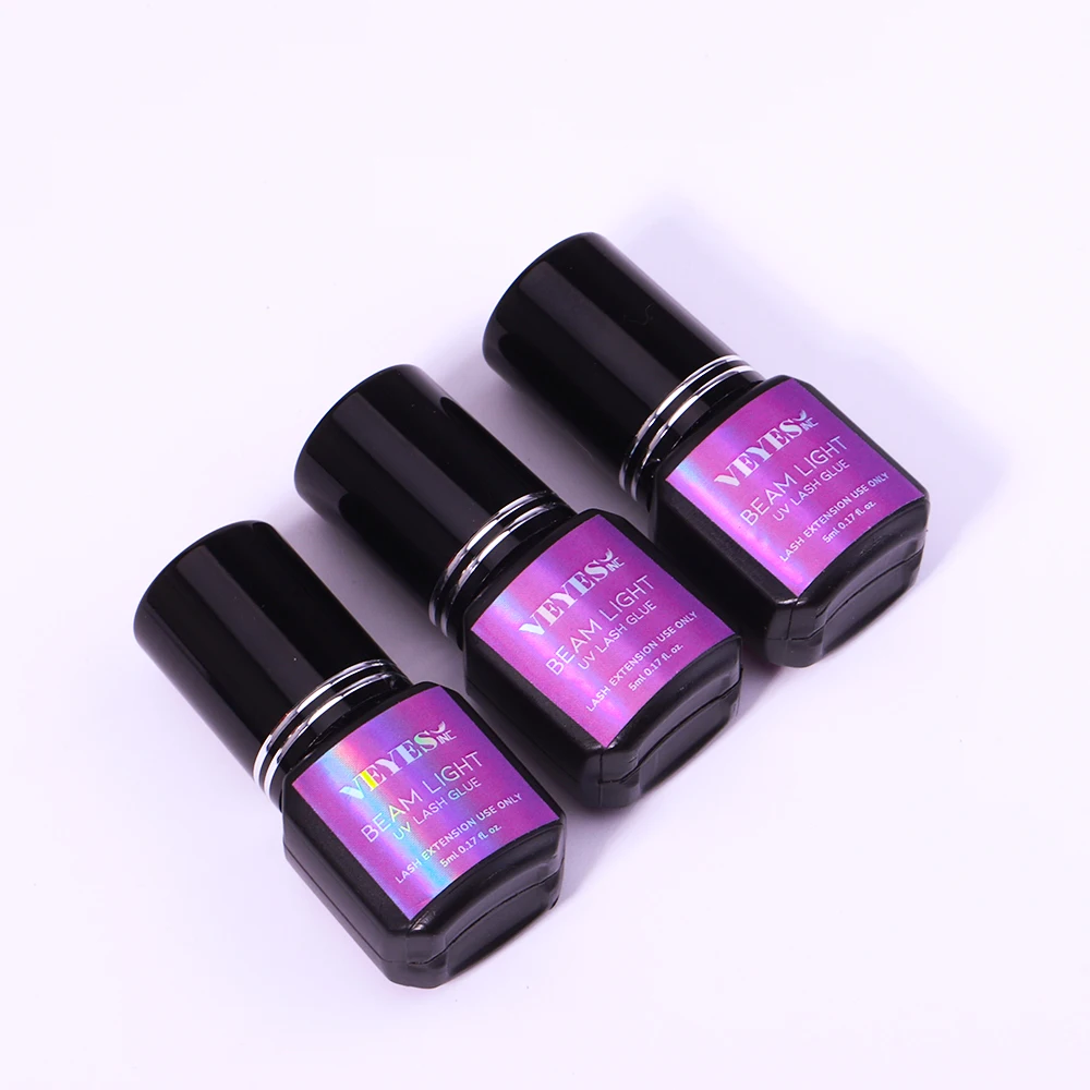 Veyes Inc Extensiones de Pestañas Pegamento UV para Pestañas Transparente 5ml