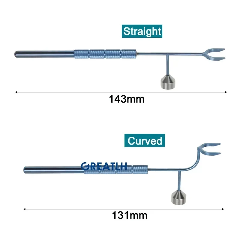 GREATLH aleación de titanio Z/marcador recto Marke corneal curvado tipo recto marcador de párpado instrumento oftálmico para ojos