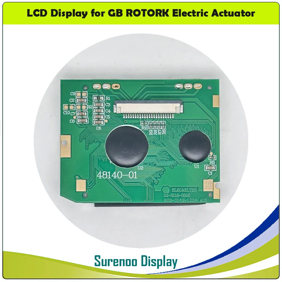 Surenoo nuevo H48140-01 111-3119-0592 pantalla del Panel del módulo LCD para reparación de reemplazo del actuador eléctrico GB ROTORK