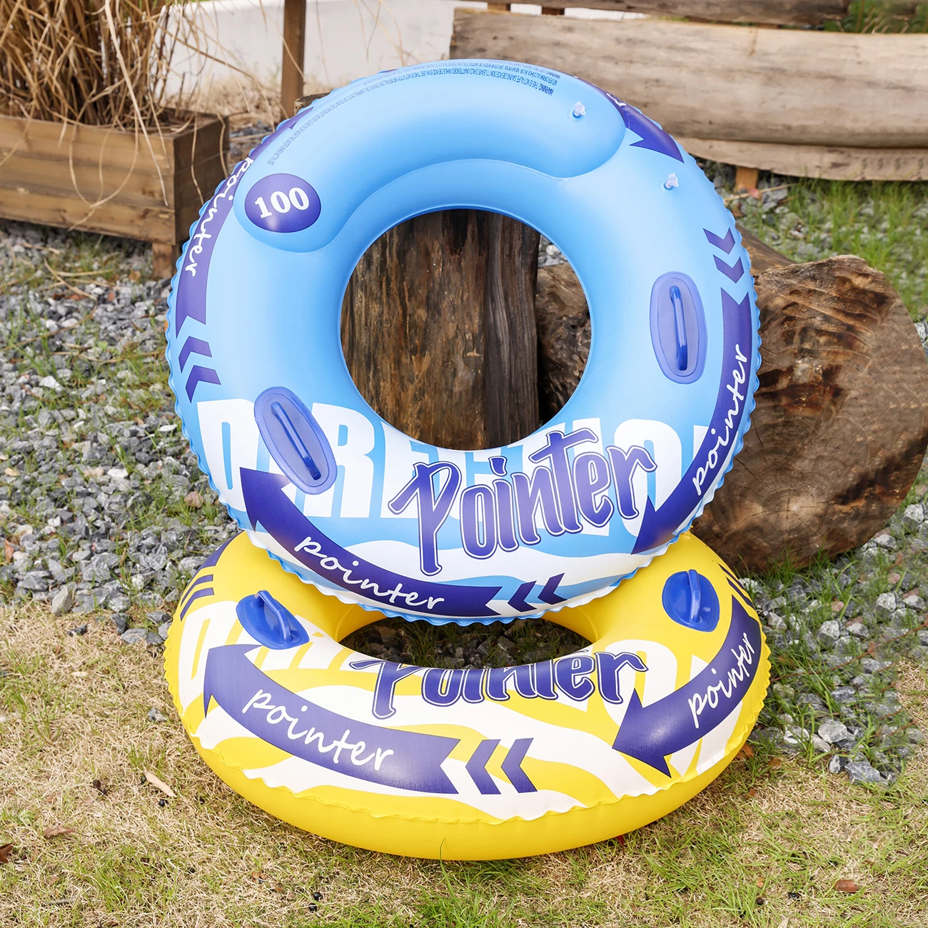 Anillo de natación inflable de doble globo, flotadores de piscina de juguetes de playa para adultos, tubo interior de natación para piscina
