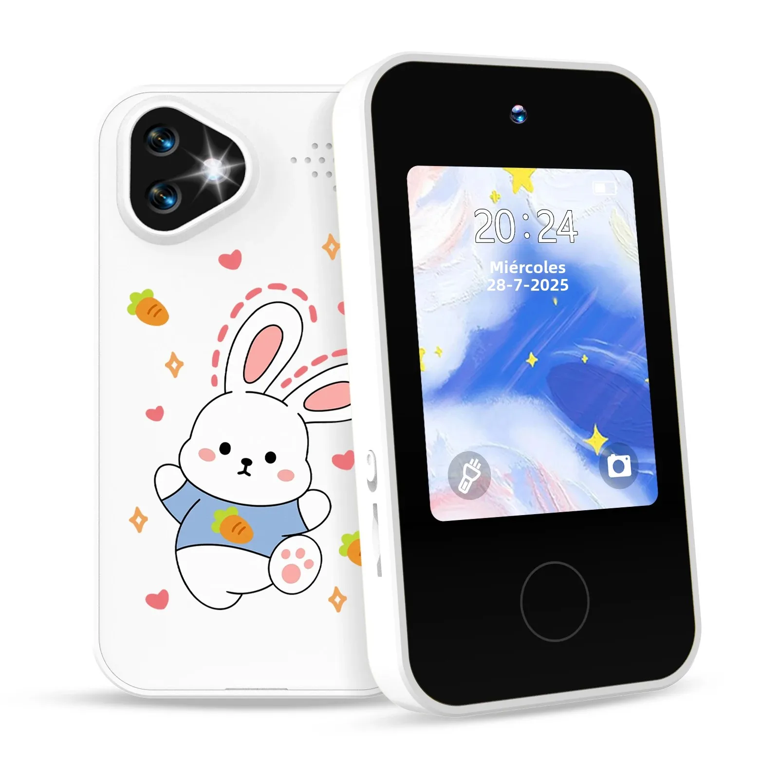 Juguete de Teléfono Inteligente para Niños con Doble Cámara, Juegos Educativos, Reproductor de Música, Modo Seguro, el Mejor Regalo de Cumpleaños, Cámara HD 1080P para Niños