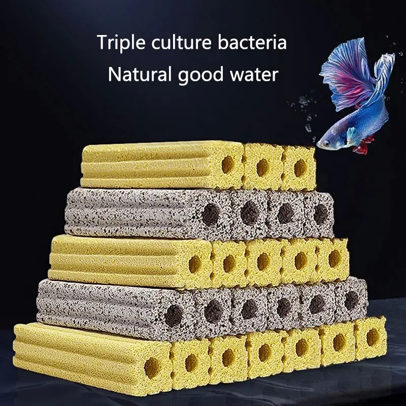 Filtro de acuario Nano bioquímico, medios para el hogar, bacterias nitrificantes, accesorios para pecera, limpieza de agua, 5 uds.