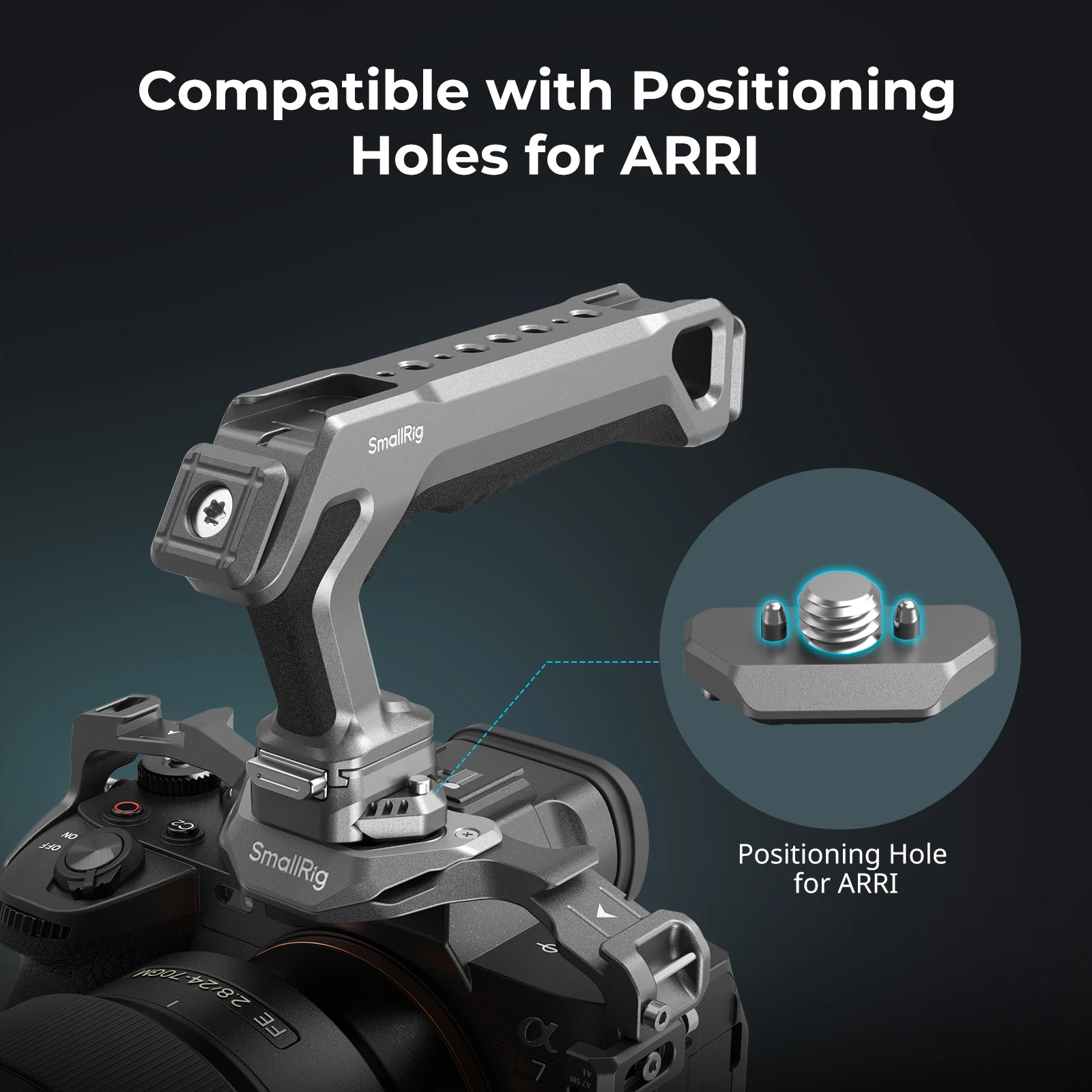 SmallRig HawkLock H21 Kit de mango superior de liberación rápida para jaulas, placas y otros accesorios con deslizadores-4483