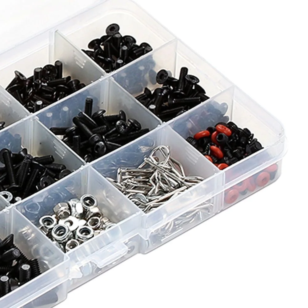 500 Uds Kit de tornillos Universal RC juego surtido de tornillos sujetadores de Hardware para Traxxas Axial Redcat HPI Arrma Losi 1/8 1/10 1/12