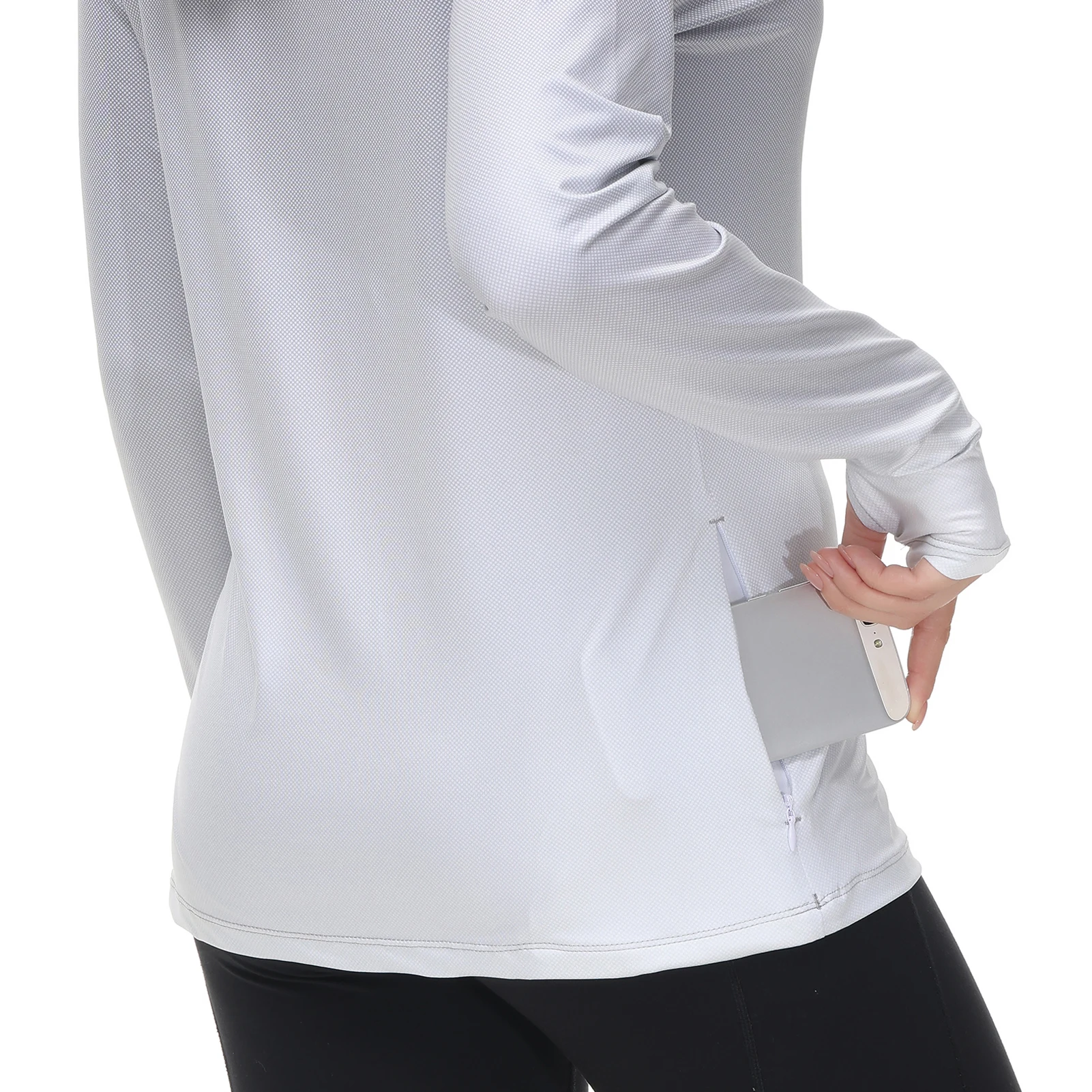 Bassdash-Sudadera con capucha de pesca para mujer, camisa con máscara facial, agujeros para el pulgar, UPF 50 +, FS23W
