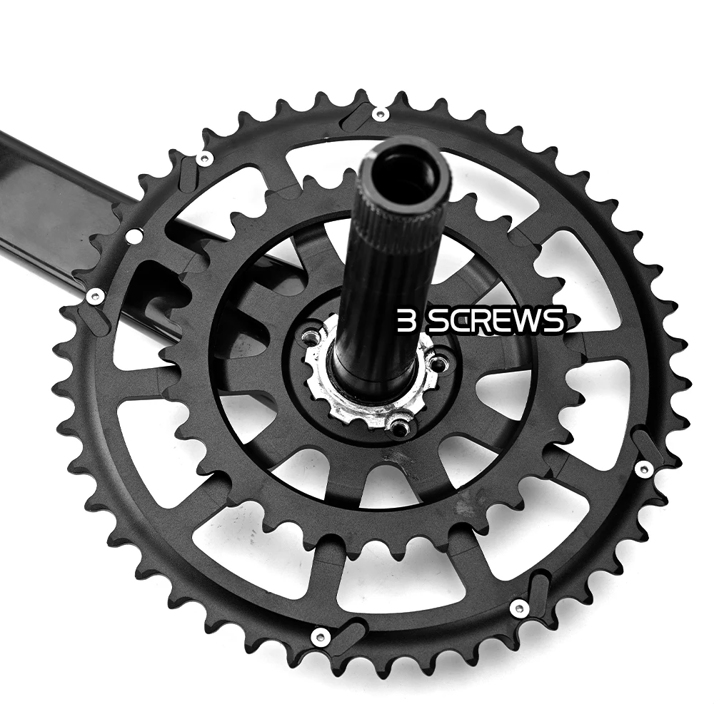 Plato de bicicleta de carretera GOLDIX 50-34T 52-36T 53-39T 10 11 rueda de cadena doble de 12 velocidades para bielas SR de montaje directo de 3 pernos