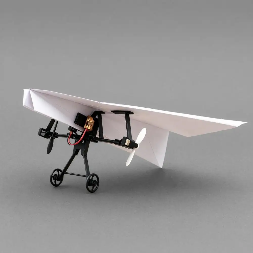 Avión de Papel con Control Remoto, Kit Eléctrico, Plegable, de Largo Alcance, Vuelo Estable, Ultraligero, Juguete para Exteriores