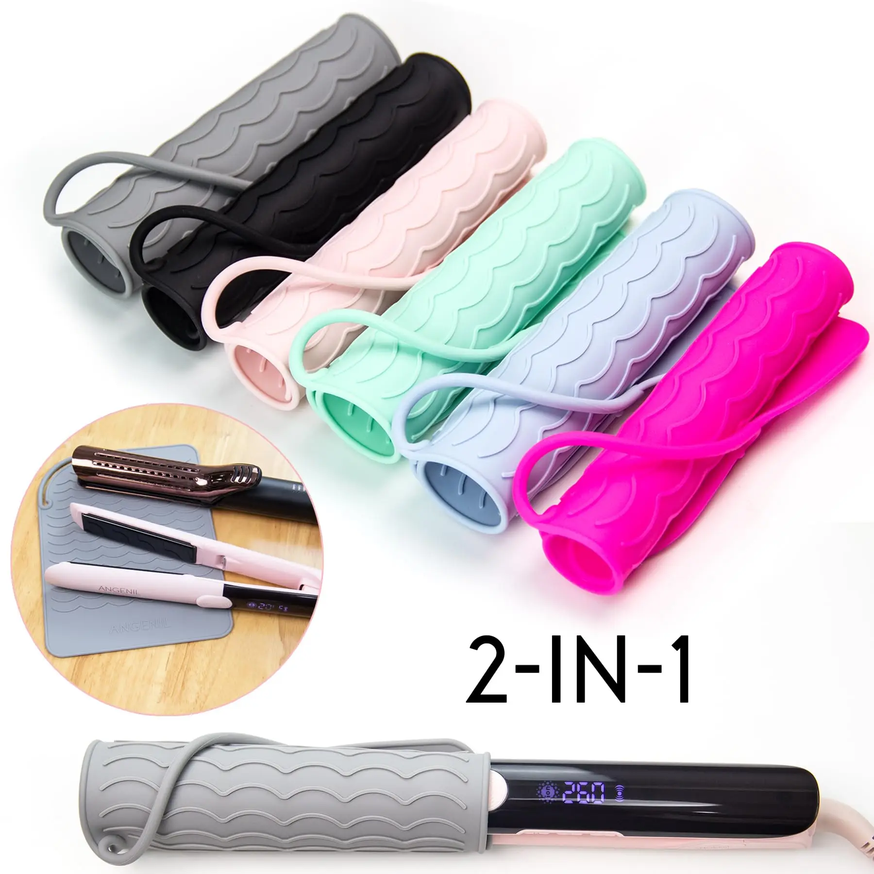 Juego de 3 Alfombrillas Resistentes al Calor para Planchas de Pelo, Plancha de Cerámica de Titanio y Rizador de Pelo, Accesorios para Proteger de Quemaduras