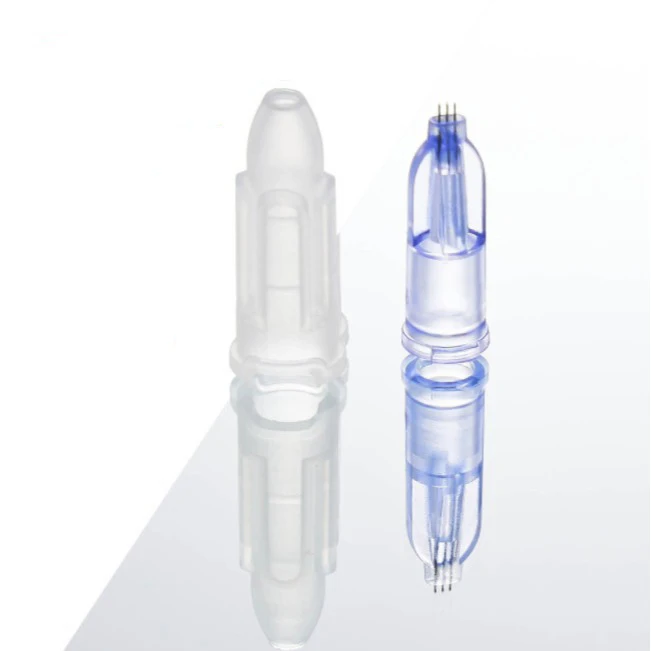 Aguja Nano Estéril Nanosoft 34G de 3 Pines, 0.6mm, 0.8mm, 1.0mm, 1.2mm, 1.5mm, para Rejuvenecimiento de la Piel, Agujas Nano Suaves, Empaquetadas Individualmente