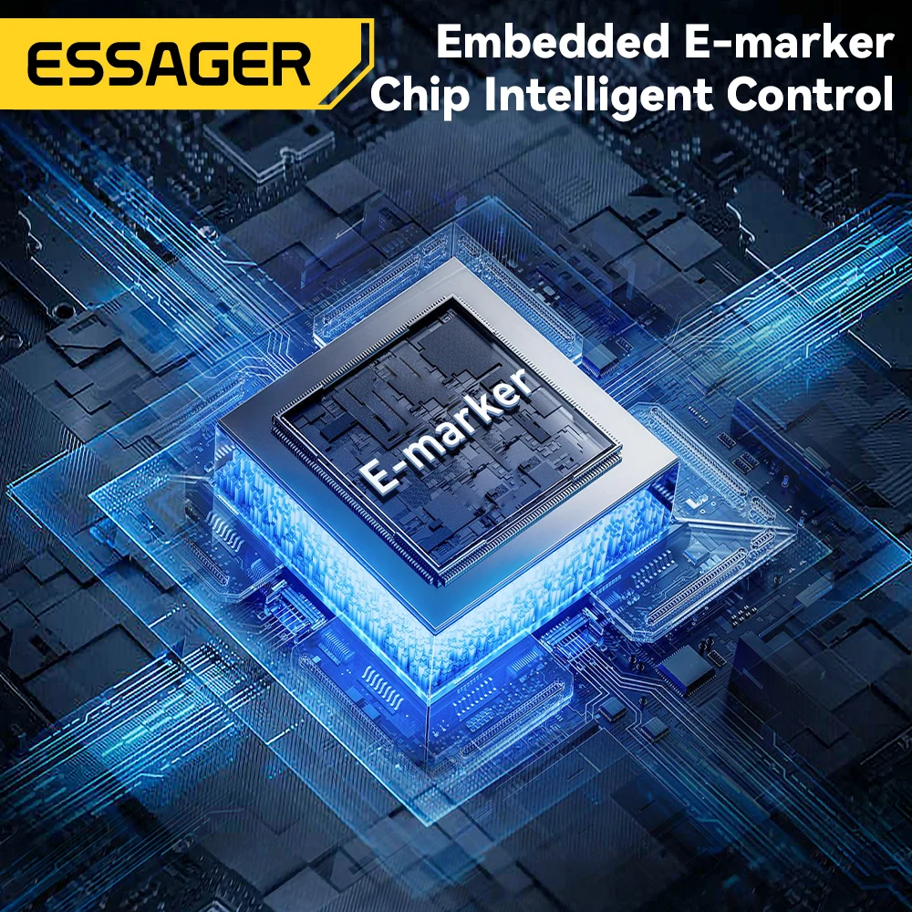 Essager USB C a C 100W Cable cargador rápido magnético para iPhone 15 65W tipo C a C Cable de carga de datos para ordenador portátil Samsung