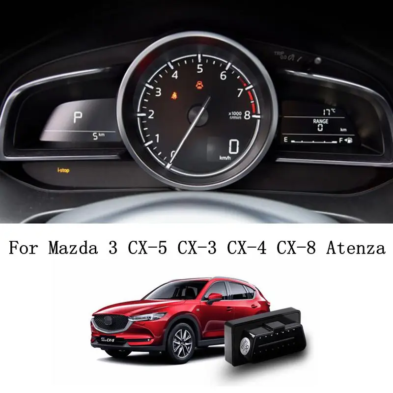 Botón de arranque y parada, interruptor de apagado automático, sistema eliminador de cancelador de motor OBD para mazda 3 CX3 CX5 2012-2020 Atenza Axela