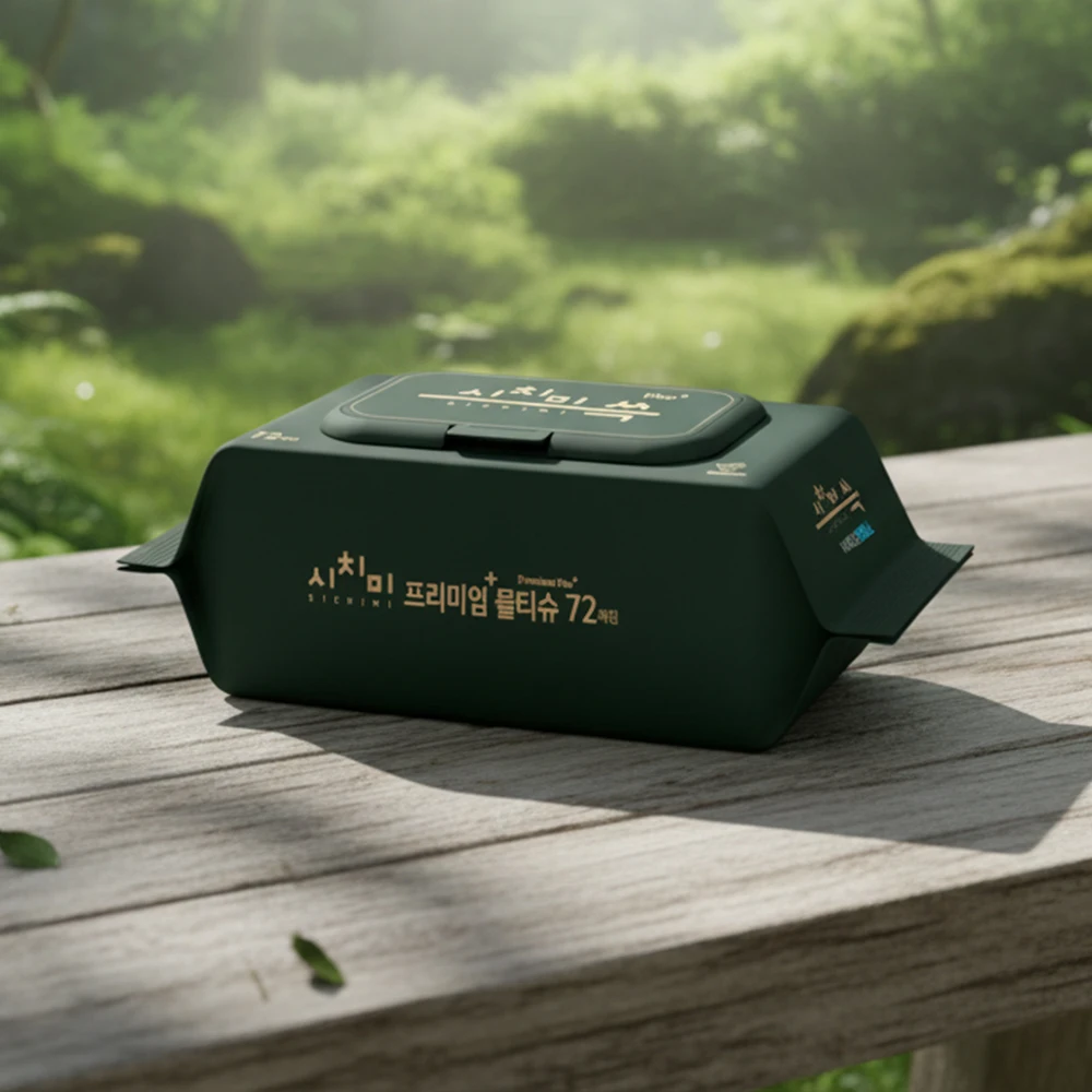 Toallitas húmedas para bebés Sichimi Green con estampado premium EWG gorra totalmente verde 72 paquetes 10 paquetes