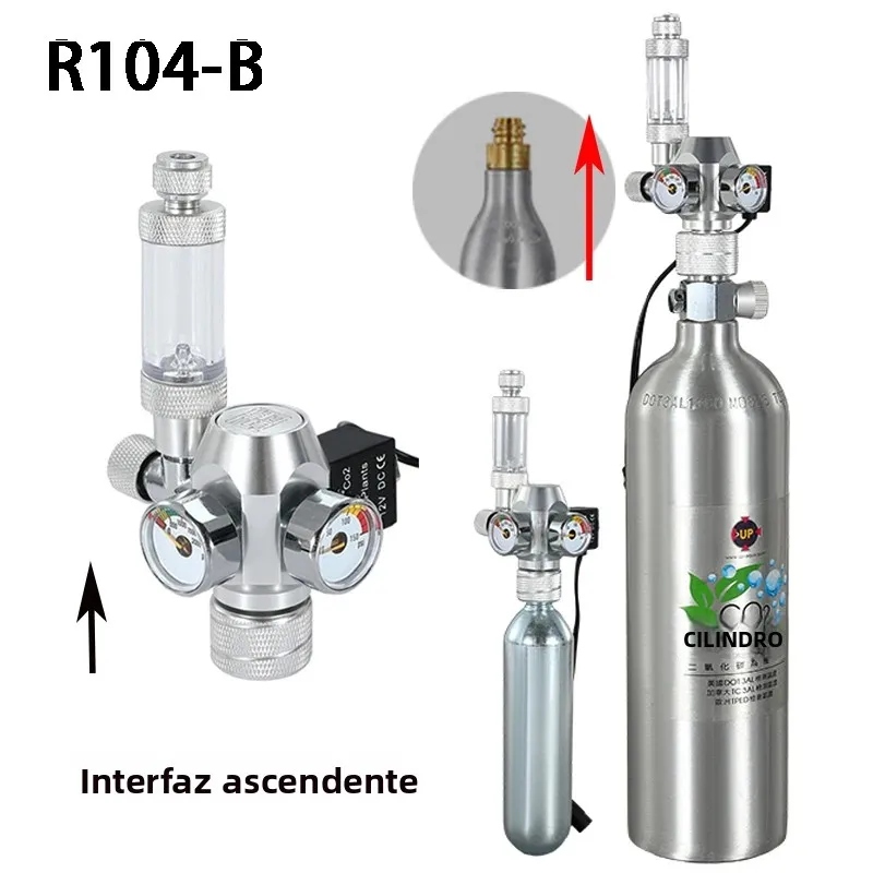 Nuevo Regulador de CO2 para Acuario DIY, Válvula Electromagnética, Contador de Burbujas, Sistema de Control de CO2, Válvula Reductora de Presión de CO2 para Peceras