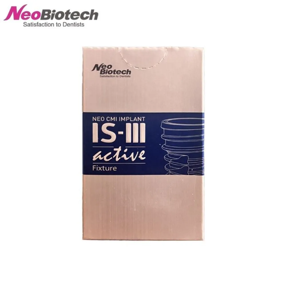 Implante Dental NeoBiotech IS‑III Active CMI, Superficie SLA, Fijación de Titanio Hexagonal Interna D3.0-5.0, D4.0×L10, Restauración a Nivel Óseo