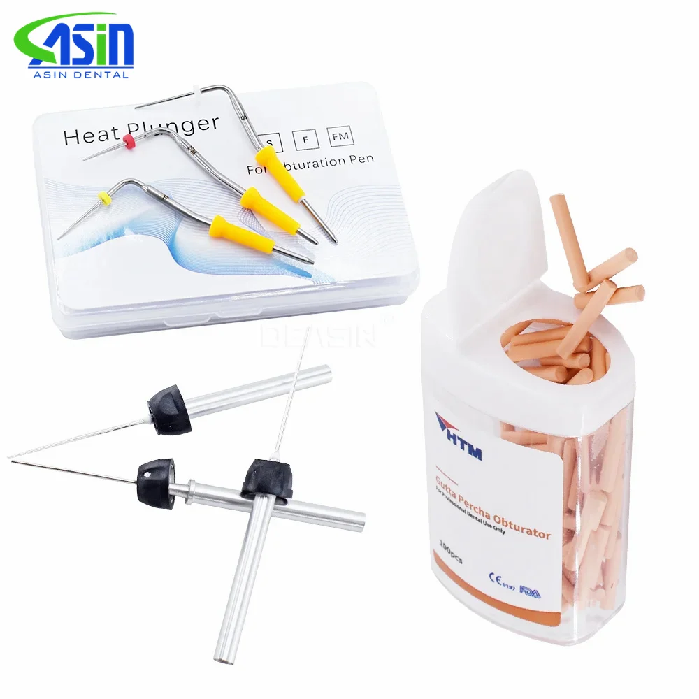 Accesorios para lápiz de obturación endodóntica inalámbrico dental: Pistola de calor, aguja, barras de gutapercha