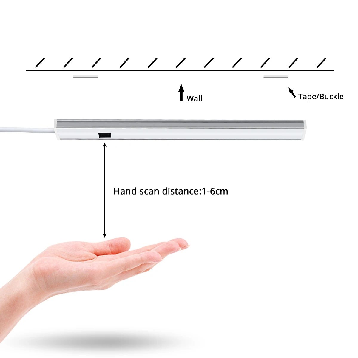 Luz LED con Sensor para Muebles, Lámpara de Mesa para Cocina, Iluminación con Sensor de Movimiento, Barras de Luz, Lámpara de Cocina