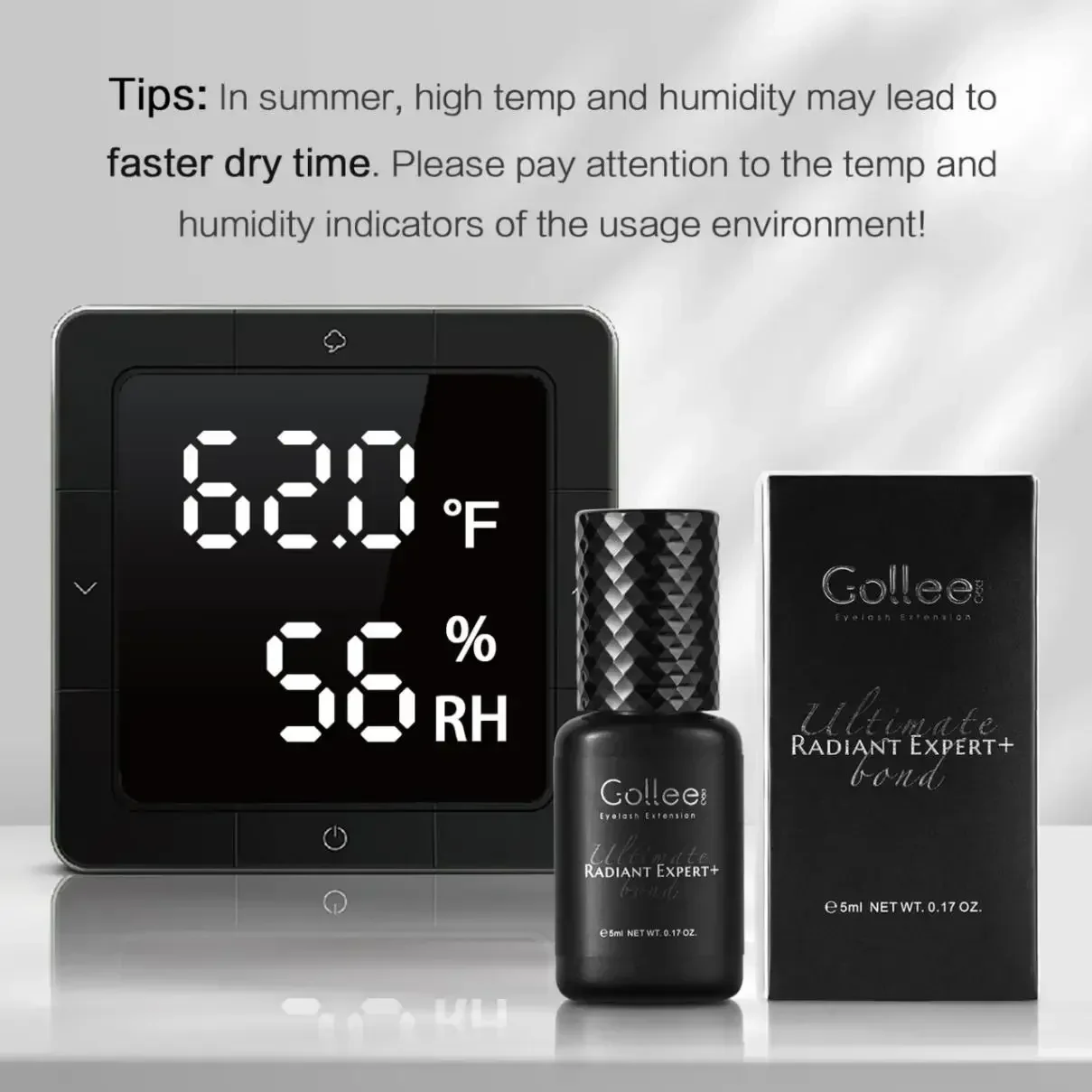 Gollee-pegamento S01 de secado rápido, 3 piezas, resistente al agua, para extensiones de pestañas, maquillaje profesional para salón de belleza