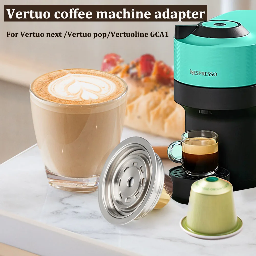 Adaptador de cápsulas de café para cafetera Vertuo Next/Vertuo pop/Vertuoline GCA1 para usar con cápsulas originales iCafilas