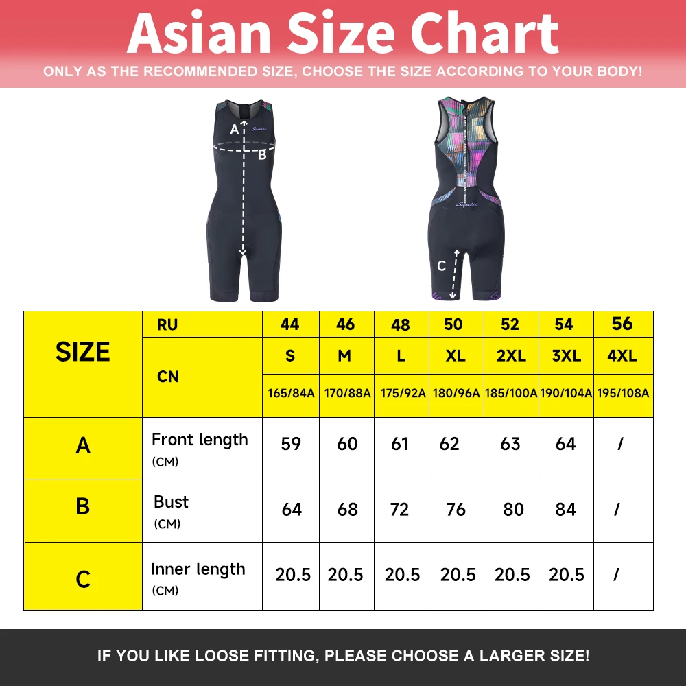 Santic Trajes de ciclismo para triatlón para mujer, sin mangas, acolchados de esponja, de secado rápido para correr y nadar