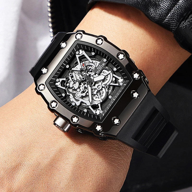 Reloj de comercio exterior Esfera grande para hombres Reloj luminoso cuadrado deportivo resistente al agua de cuarzo para hombres