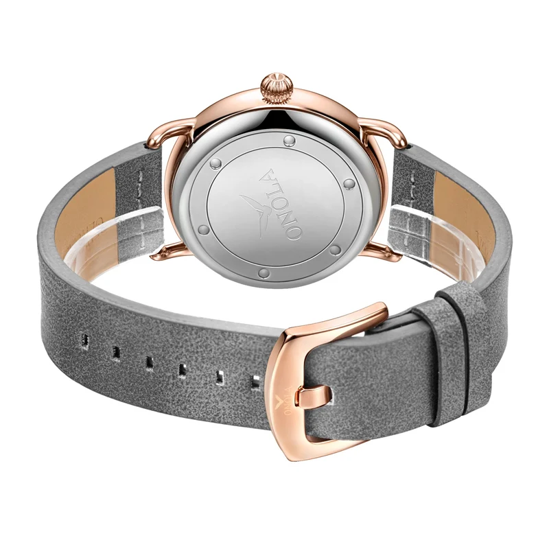 Reloj Casual para Hombre, Marca ONOLA, Reloj de Pulsera de Cuarzo, Simple, Resistente al Agua, Reloj de Cuero para Hombre, Relojes de Lujo