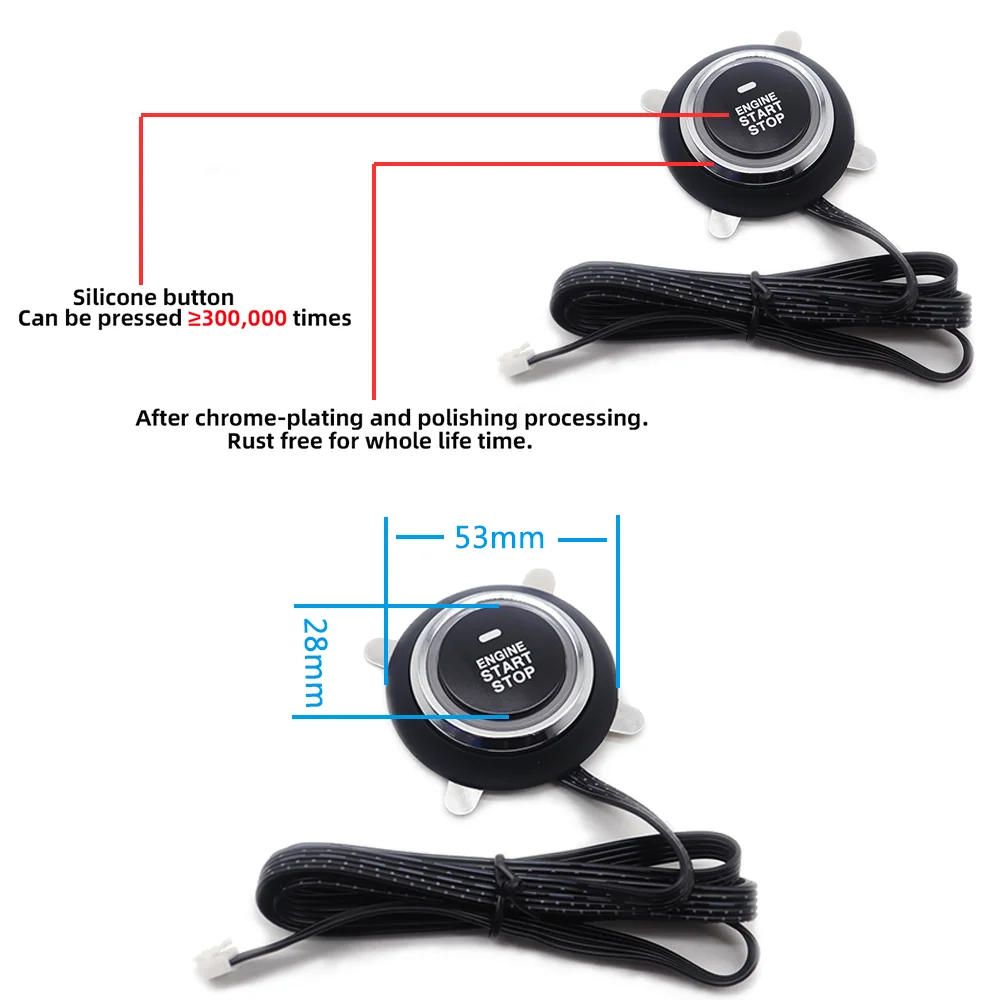 Botón de Encendido/Apagado Universal con Cierre Centralizado y Alarma, con Arranque Remoto, Sistema de Arranque/Apagado Automático para Golf/Passat/Chevrolet