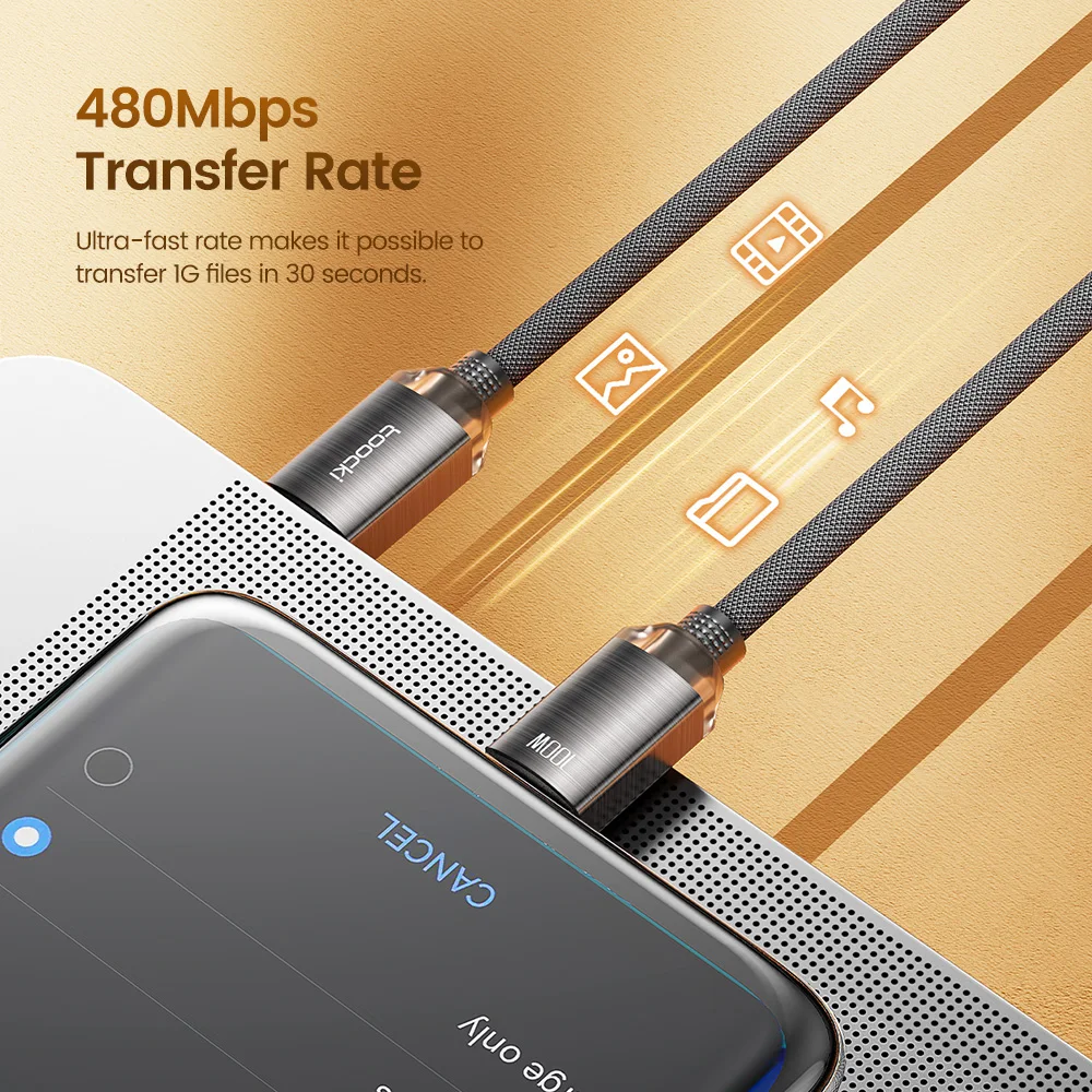 Toocki PD100W Cable de carga rápida USB C a C para iPhone 15 tipo C a tipo C cargador de teléfono para Samsung Xiaomi Hoco Cable de datos