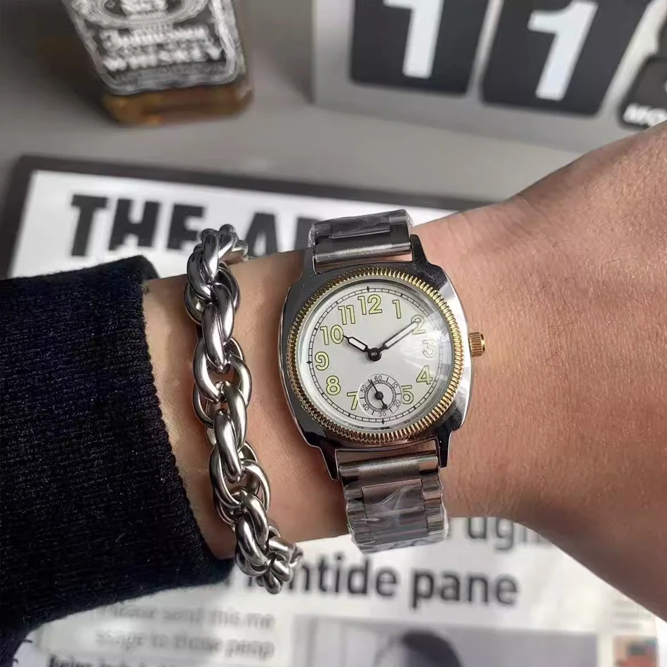 Relojes Y2K impermeables para hombres y mujeres, reloj de pulsera japonés retro luminoso para hombre, reloj de cuarzo de acero inoxidable de primera calidad