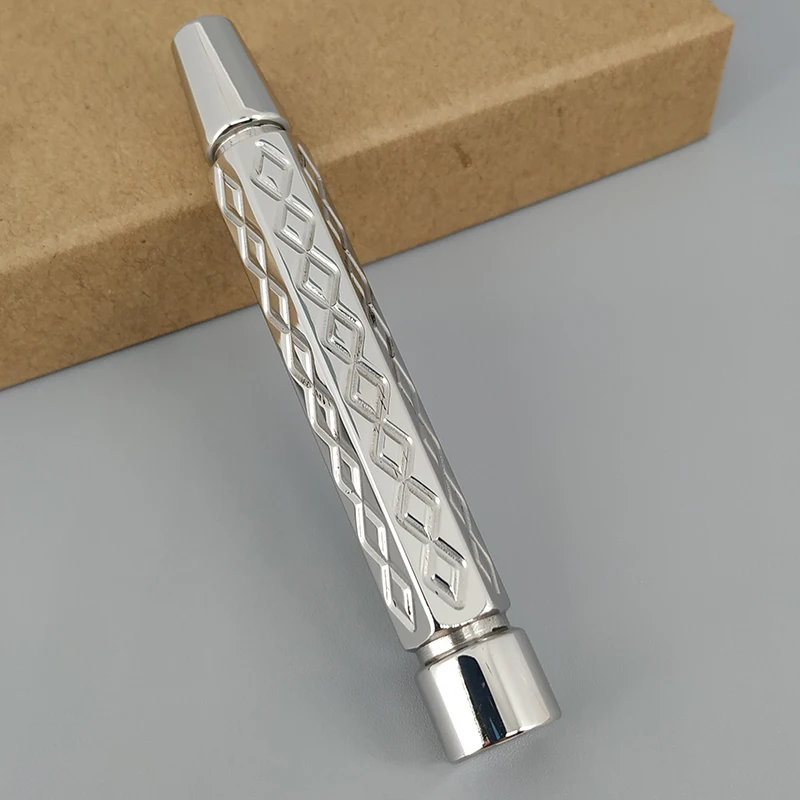 Dscosmetic Mango de afeitar de seguridad en espiral de acero inoxidable 316 para maquinilla de afeitar de seguridad