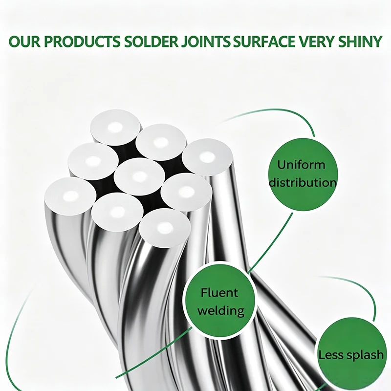 Alambre de soldadura de baja temperatura, varilla de soldadura de fácil fusión, alambre de soldadura para uso doméstico, para reparación de metales/electrodomésticos