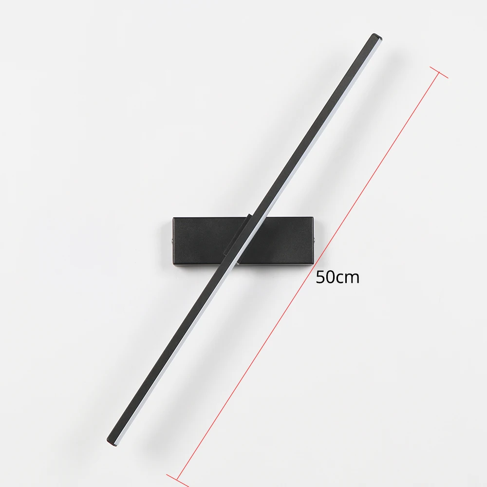 Aplique de pared para cabecera de dormitorio 330 °   Lámpara de pared LED para interiores con ángulo de luz ajustable giratorio, accesorio de iluminación Simple, AC90-260V de aluminio