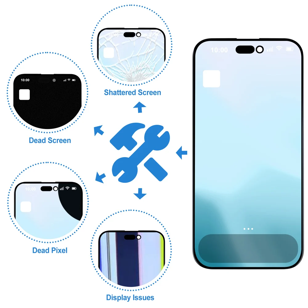A3090 A2846 A3089 A3092 100% Lcd Premium probado para iPhone 15 nueva pantalla táctil con pantalla táctil 3D reemplazo de fábrica
