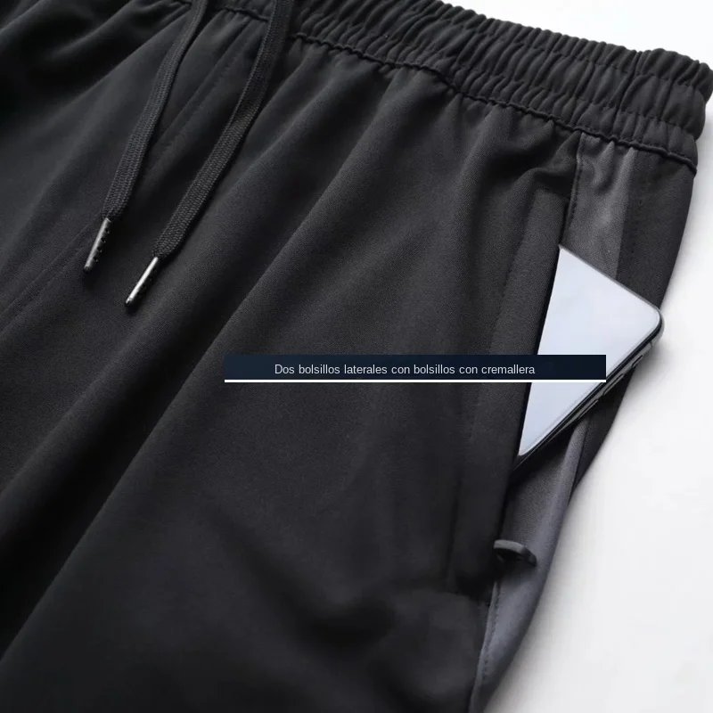 Pantalones deportivos para hombre, pantalones para correr con bolsillos con cremallera, entrenamiento de fútbol, pantalones deportivos para correr, mallas deportivas de fútbol, pantalones de chándal