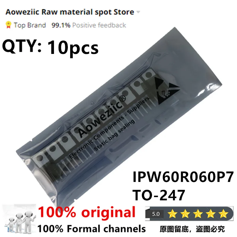 Aoweziic 2023+ 100% nuevo importado Original IPW60R060P7 60R060P7 MOS FET 650V 48A