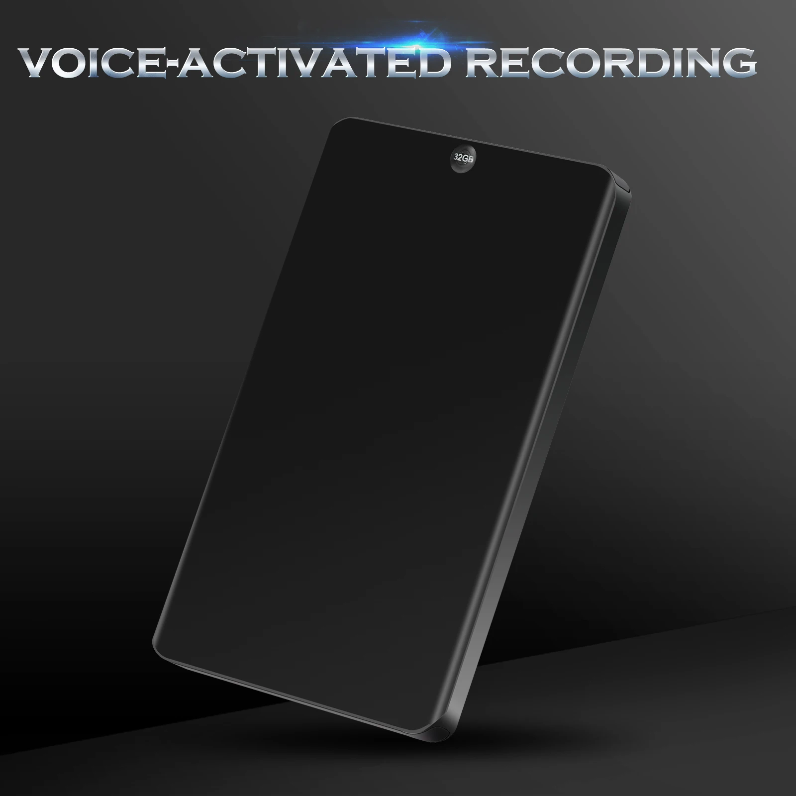 Grabadora de voz de Audio Digital portátil recargable profesional V66, opción de un botón, memoria interna, dictáfono de 64GB y 128G