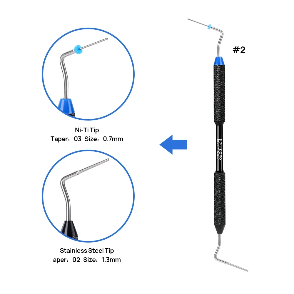 JUMTOP Dental Endo Buchanan tapón de mano relleno de conducto radicular NITI punta de acero inoxidable relleno instrumentos de odontología endodoncia