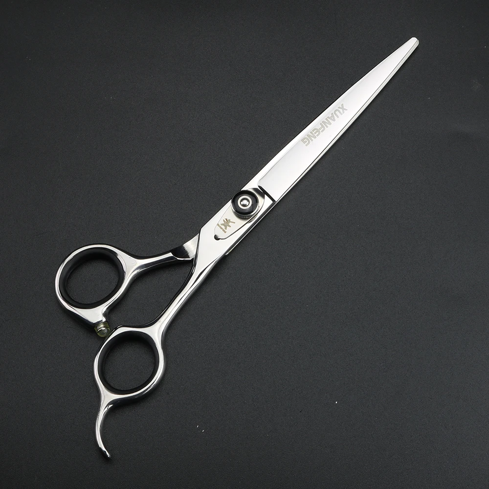 Tijeras para el cabello XUANFENG de 7 pulgadas, tijeras de corte de peluquero de acero 440C con tornillo de tensión ajustable