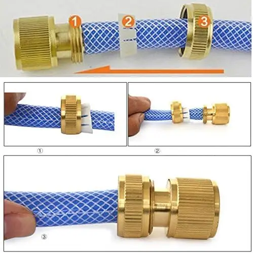 Conector de manguera de jardín de 1/2 ", manguera de agua de riego, adaptador de grifo, accesorio para reparación de tubos de jardín, accesorios de riego