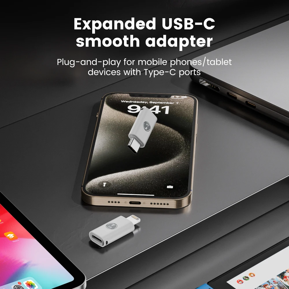 Adaptador USB C a Lightning de Olaf, convertidor de carga rápida tipo C hembra a macho iOS para iPhone 15, 14, 13, adaptador USB C Lightning