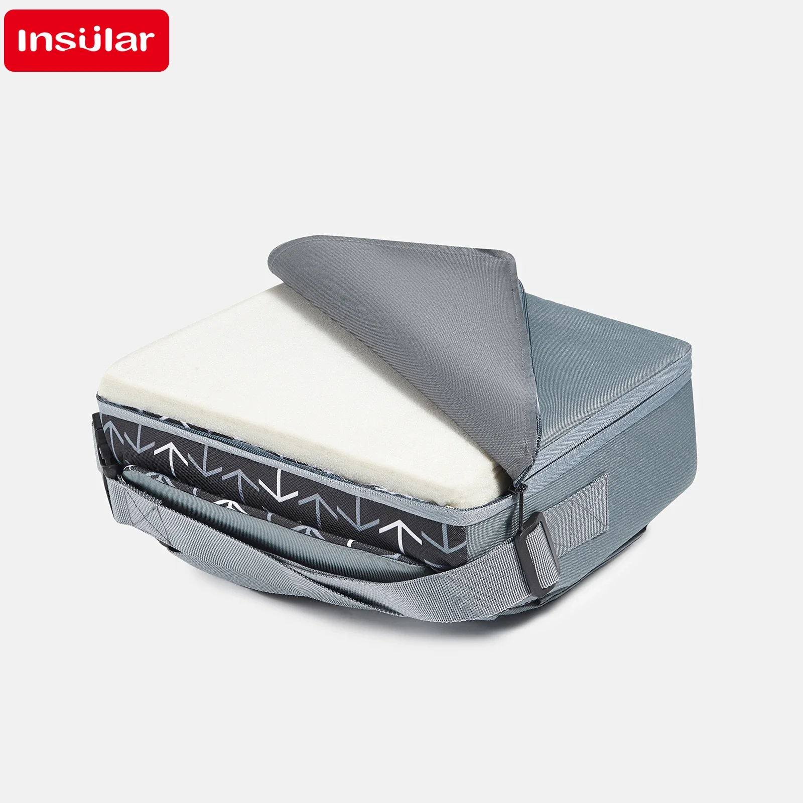 Silla de Comer Plegable y Portátil INSULAR, Asiento Infantil Antideslizante con Cojín Alto, Silla de Comer para Bebés con Cojín Alto, Artículos de Viaje para Niños