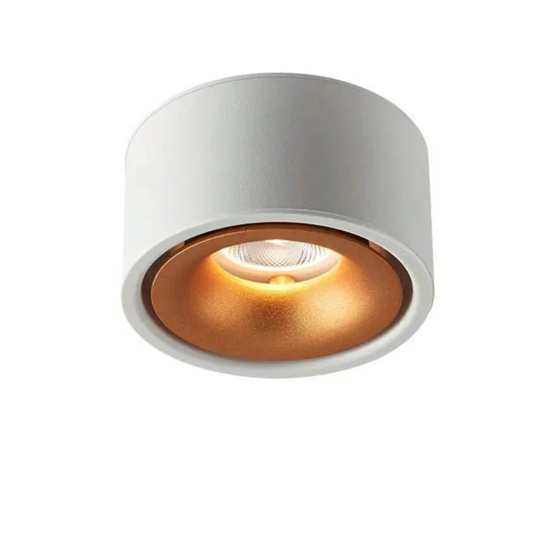 Luz LED regulable de montaje en superficie, foco COB, luz de techo, 7W, 10W, 12W, 15W, luz de montaje en superficie redonda, 110V, 220V