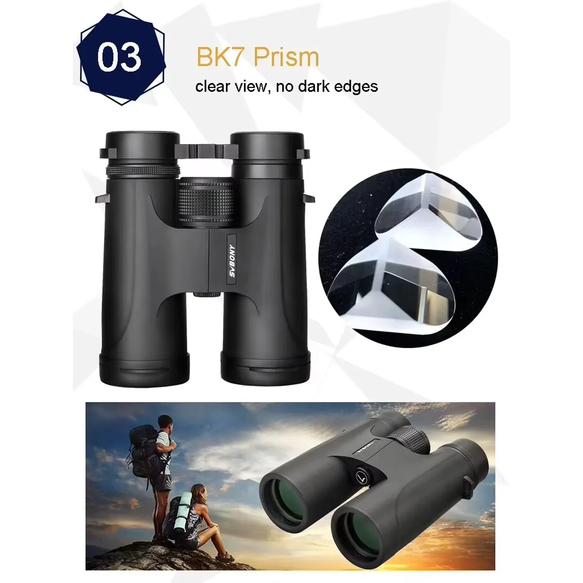 Svbony F9333A/F9333B binoculares 10X42/8X32 telescopio potente profesional HD equipo de Camping de largo alcance para viajes Suvival