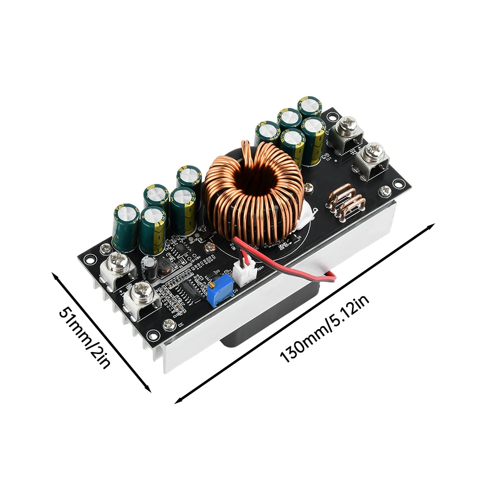 Módulo de fuente de alimentación reductora de CC a CC ajustable de 1200W/1500W, de 15V–90V CC a 2.5V–72V CC