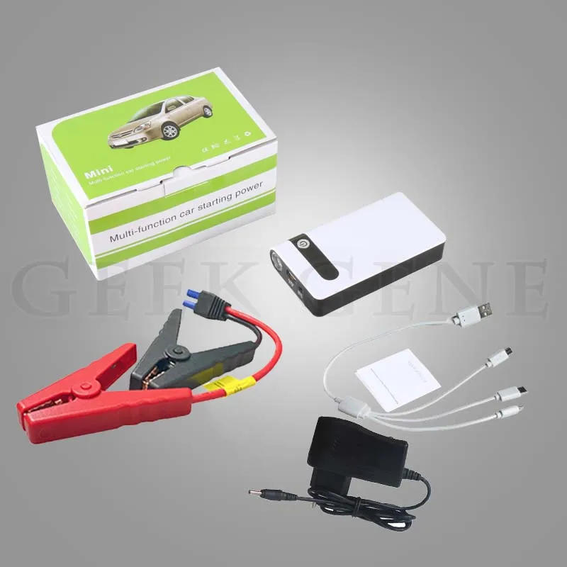 GKFLY nuevo cargador de batería de coche 2000A arrancador de batería de coche portátil cargador de refuerzo dispositivo de arranque de 12V banco de energía de 44,4Wh