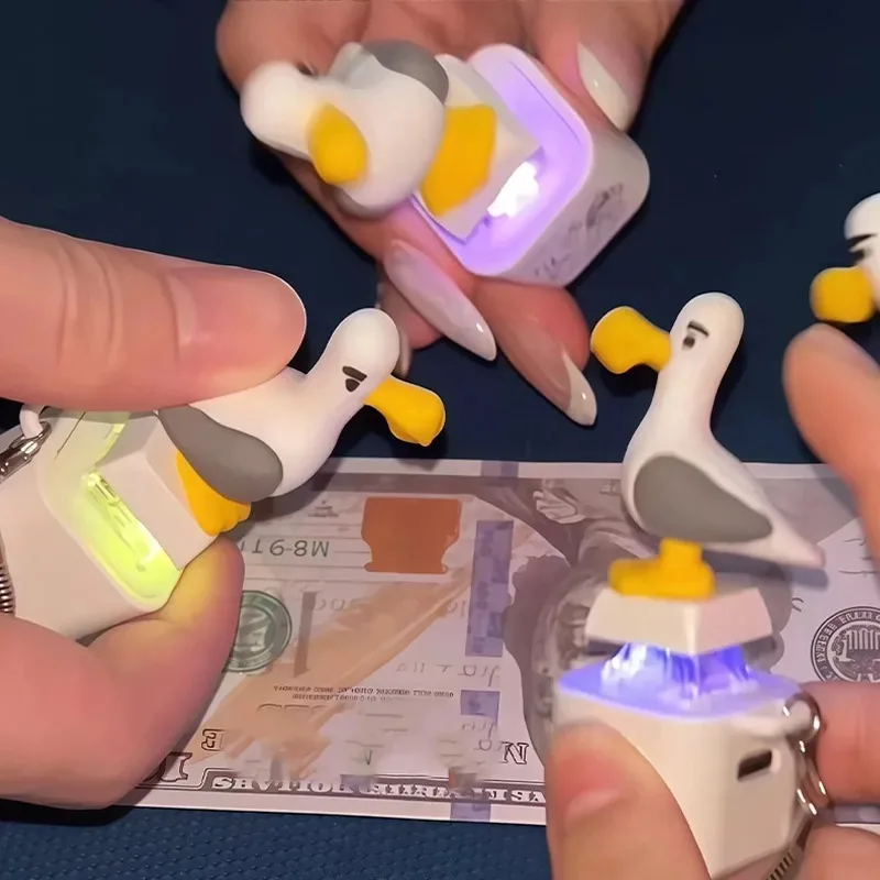 1/10 unidades Llavero Recargable con Sonido de Aves (Gaviota), Botón de Voz, Creativo y Bonito, con Sonido de Descompresión