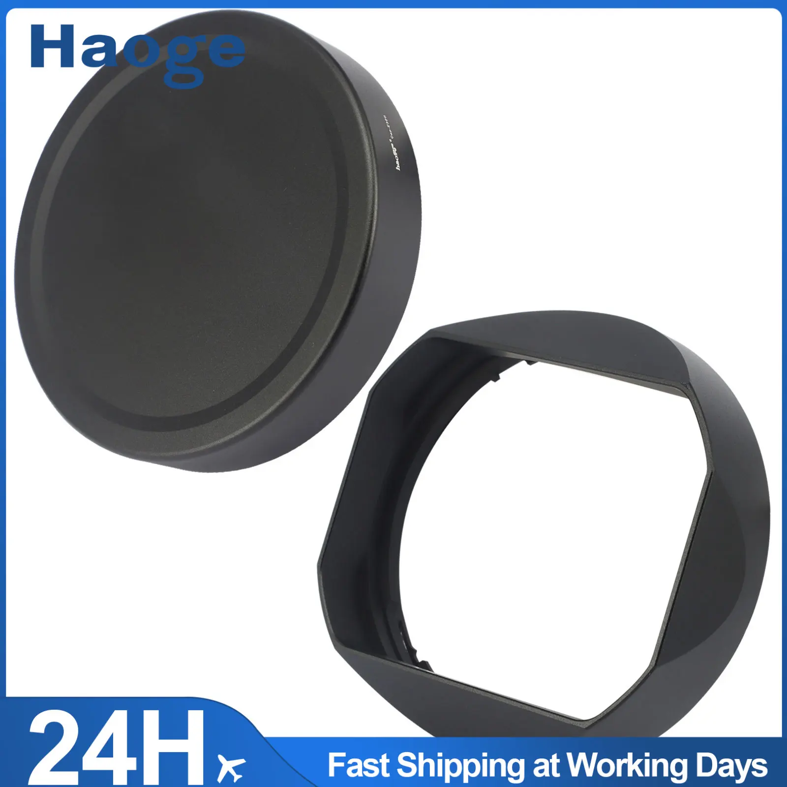 Parasol Haoge de bayoneta cuadrada de metal para Sony FE 35 mm F1.4 GM, parasol Sony FE50 mm F1.4 GM con tapa de metal, reemplaza ALC-SH0001