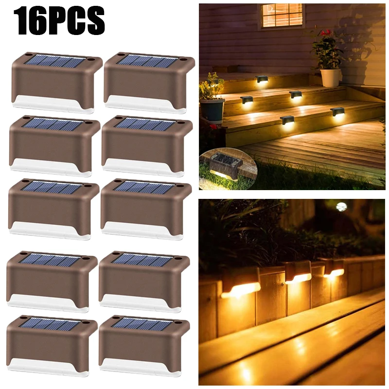Lámpara de paso Solar LED, luces de jardín al aire libre, impermeables, decoración de balcón, Patio, escalera, valla