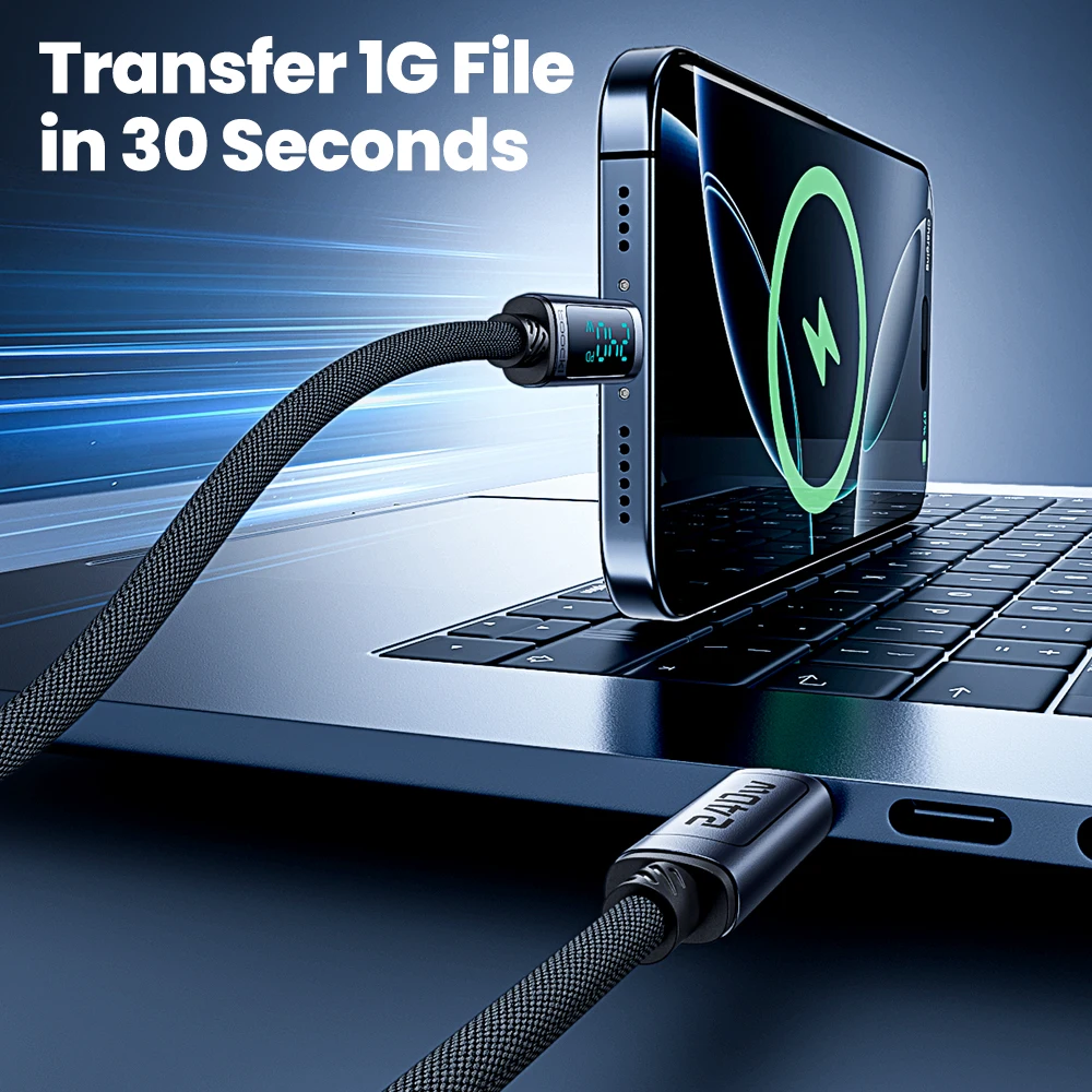 Toocki-Cable USB C PD 3,1 de 240W, supercarga tipo C a tipo C, Cable de pantalla para iPhone 15 16 Pro Max Xiaomi Samsung S23 Macbook